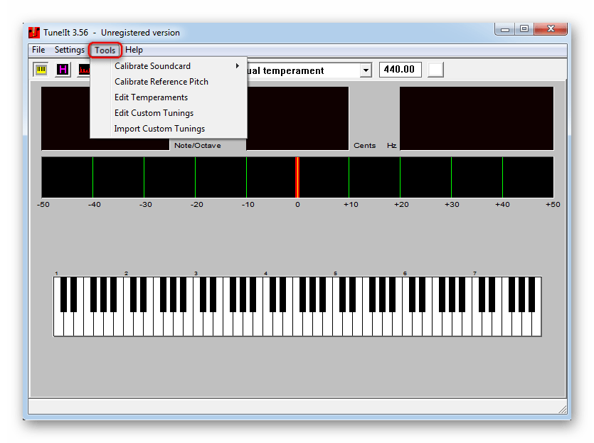Возможность ручного изменения параметров методик настройки музыкальных инструментов в Tune It!