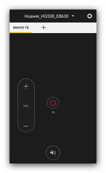Выбранный пульт для телевизора в Peel Smart Remote