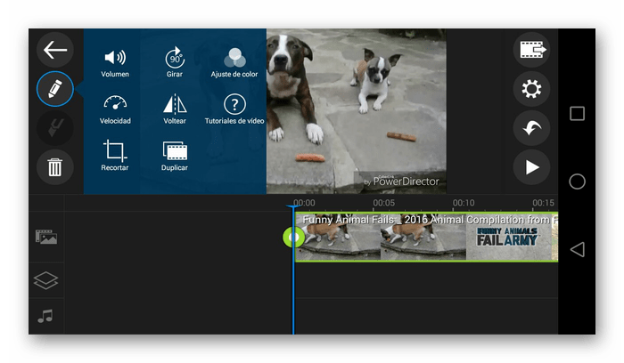 Редактирование видео на Android с помощью программы PowerDirector