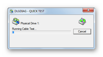 Процедура тестирования Quick test жесткого диска в окне программы Western Digital Data Lifeguard Diagnostic