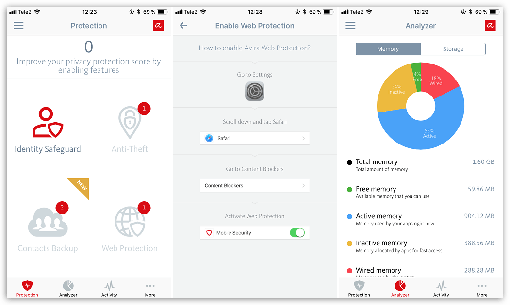 Скачать приложение Avira Mobile Security для iOS