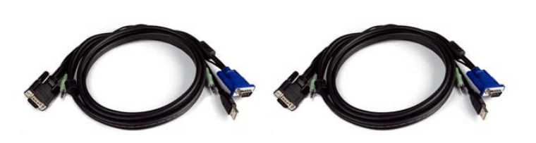 Комплектные кабели для подключения KVM-переключателя к компьютерам