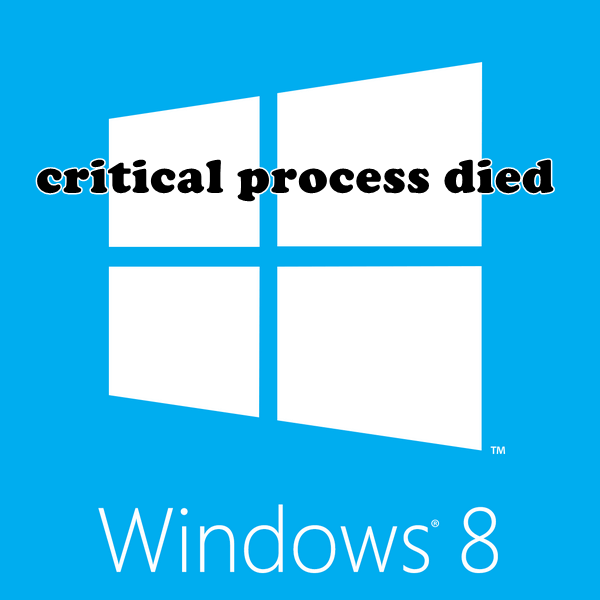Синий экран с кодом ошибки critical process died