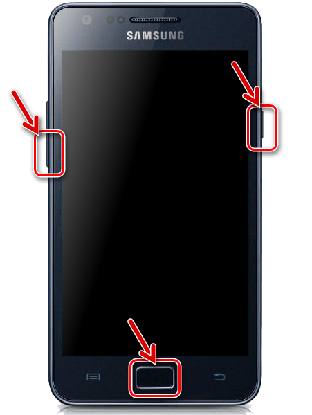 Samsung Galaxy S 2 GT-I9100 переключение в Download-режим для прошивки