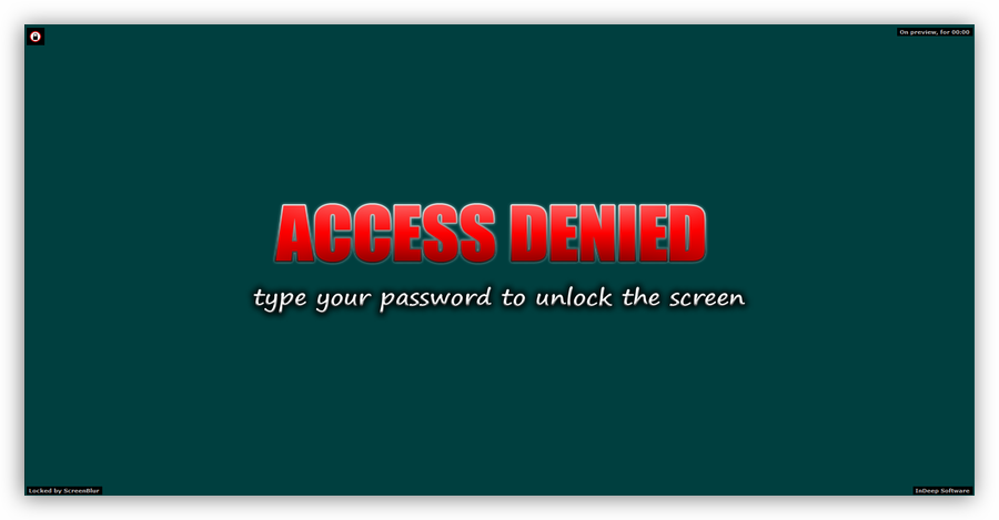 Внешний вид экрана блокировки компьютера в программе ScreenBlur