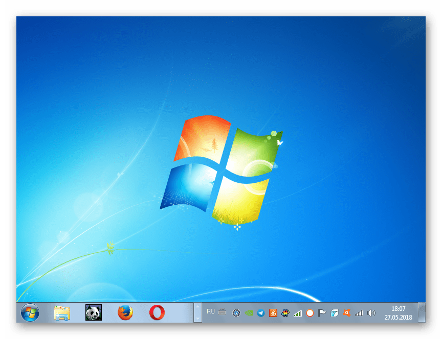 Интерфейс Windows 7 после установки операционной системы