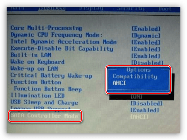 Настройка режима работы SATA в BIOS компьютера