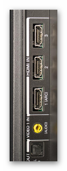 Пример HDMI-разъемов на телевизоре