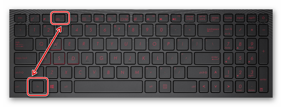 Ispolzovanie knopki F3 na klaviature noutbuka ASUS