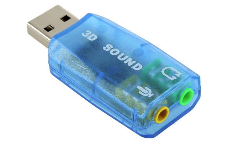 Пример внешней USB звуковой карты