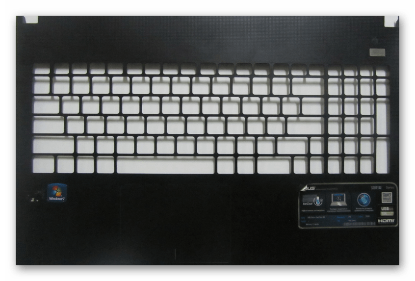 Успешное извлеченная клавиатура на ноутбуке ASUS