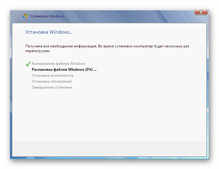 Ustanovka komponentov dlya Windows 7