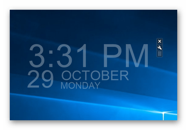 Успешно добавленный гаджет от 8GadgetPack на Windows 10