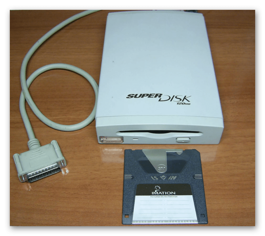 Внешний вид устройства и дискет LS120