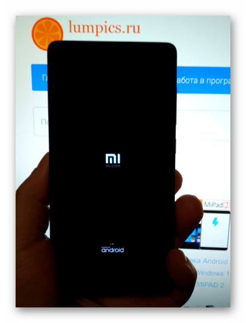 Xiaomi Redmi 3 (PRO) первая загрузка после прошивки через MiFlash в режиме EDL
