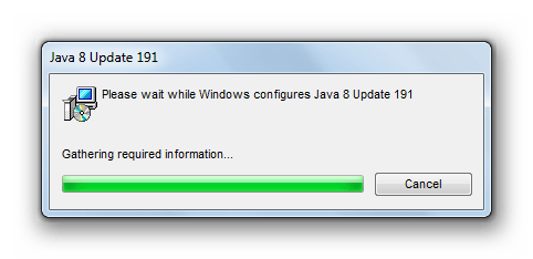 Процедура удаление Java с помощью стандартного установщика Виндовс в Windows 7