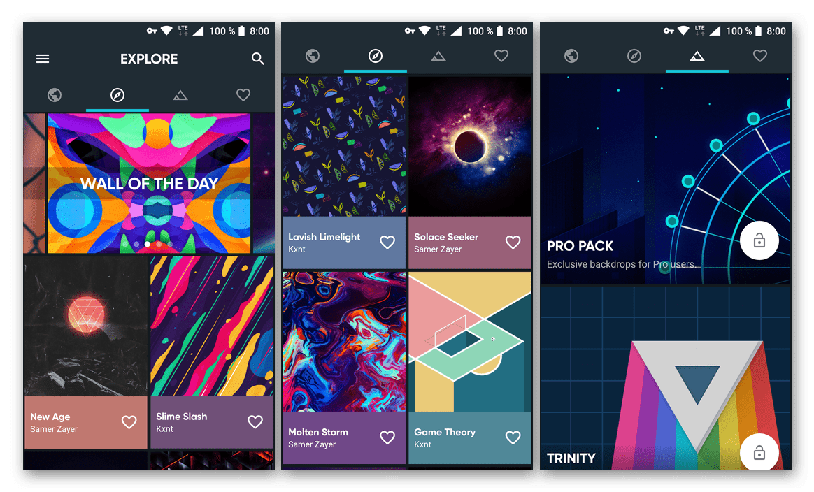 Backdrops - Wallpapers - приложение для смартфона и планшета с Android