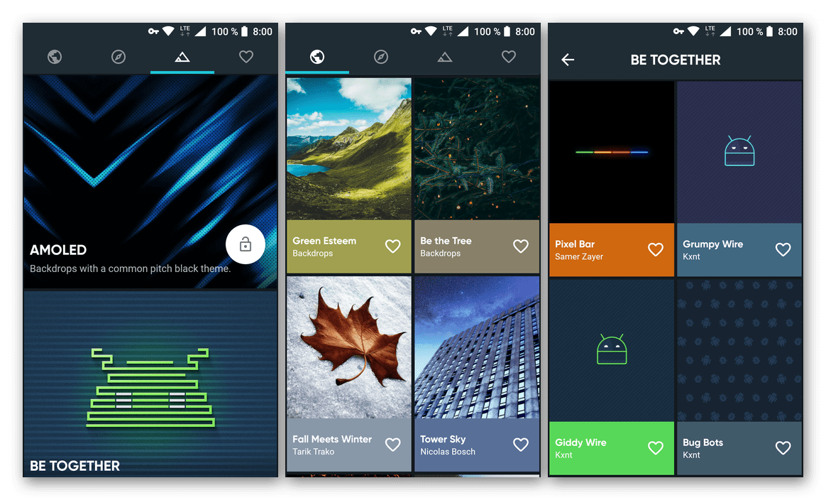 Скачать из Google Play Маркета Backdrops - Wallpapers - приложение для смартфона и планшета с Android