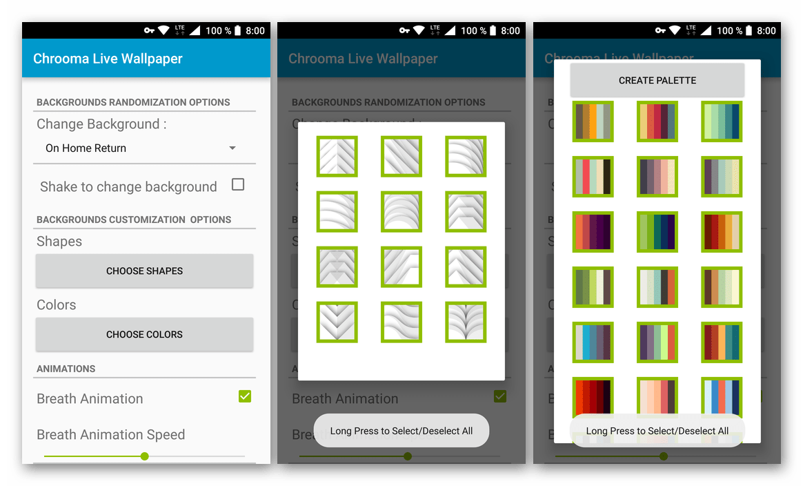 Скачать из Google Play Маркета Chrooma Live Wallpapers - приложение для смартфона и планшета с Android