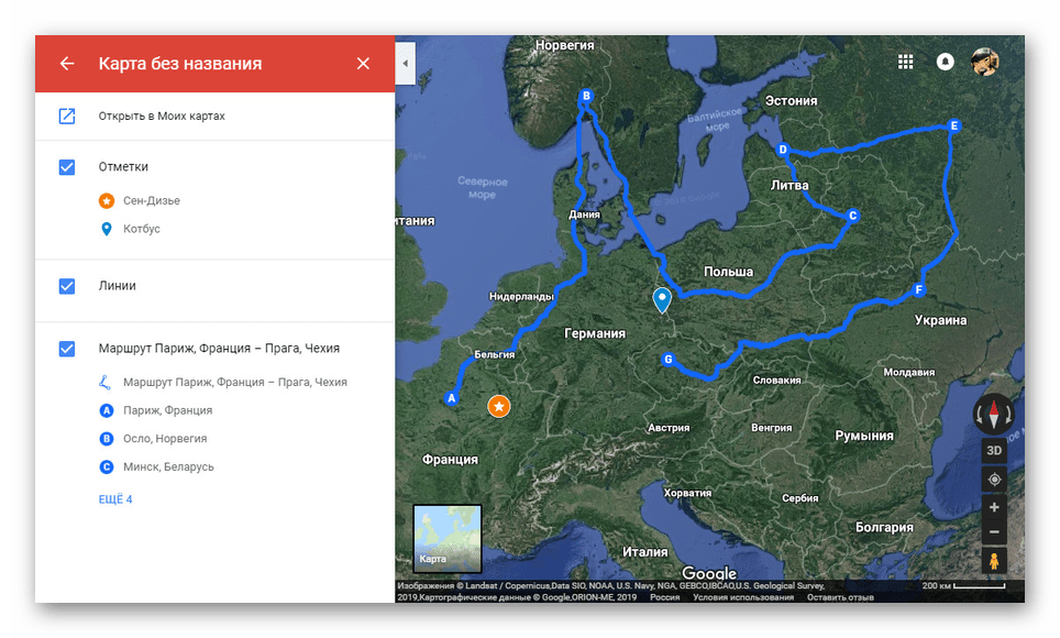 Использование карты на сайте Google Maps