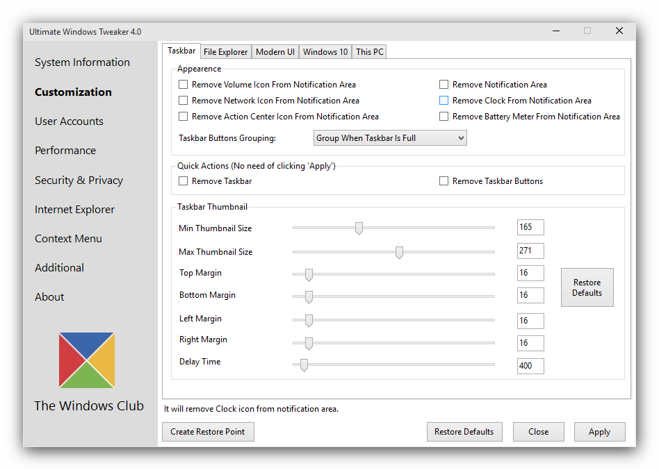 Кастомизация внешнего вида Windows 10 с помощью стороннего приложения