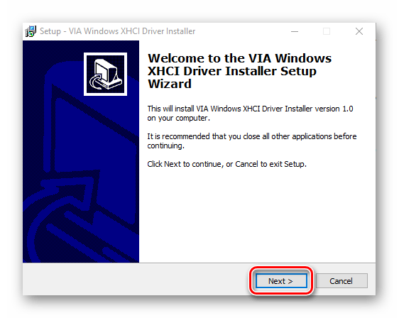 Продолжение установки драйвера на компьютере с Windows 10