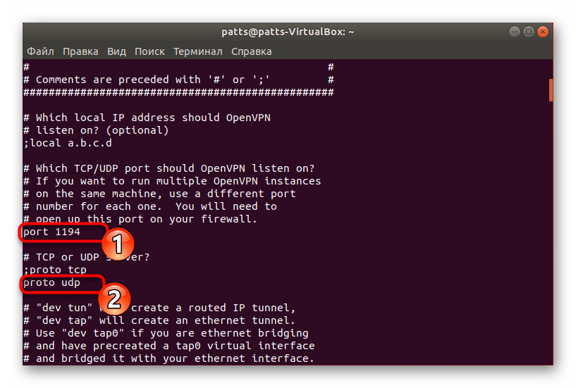 Проверить конфигурационный файл для OpenVPN в Ubuntu