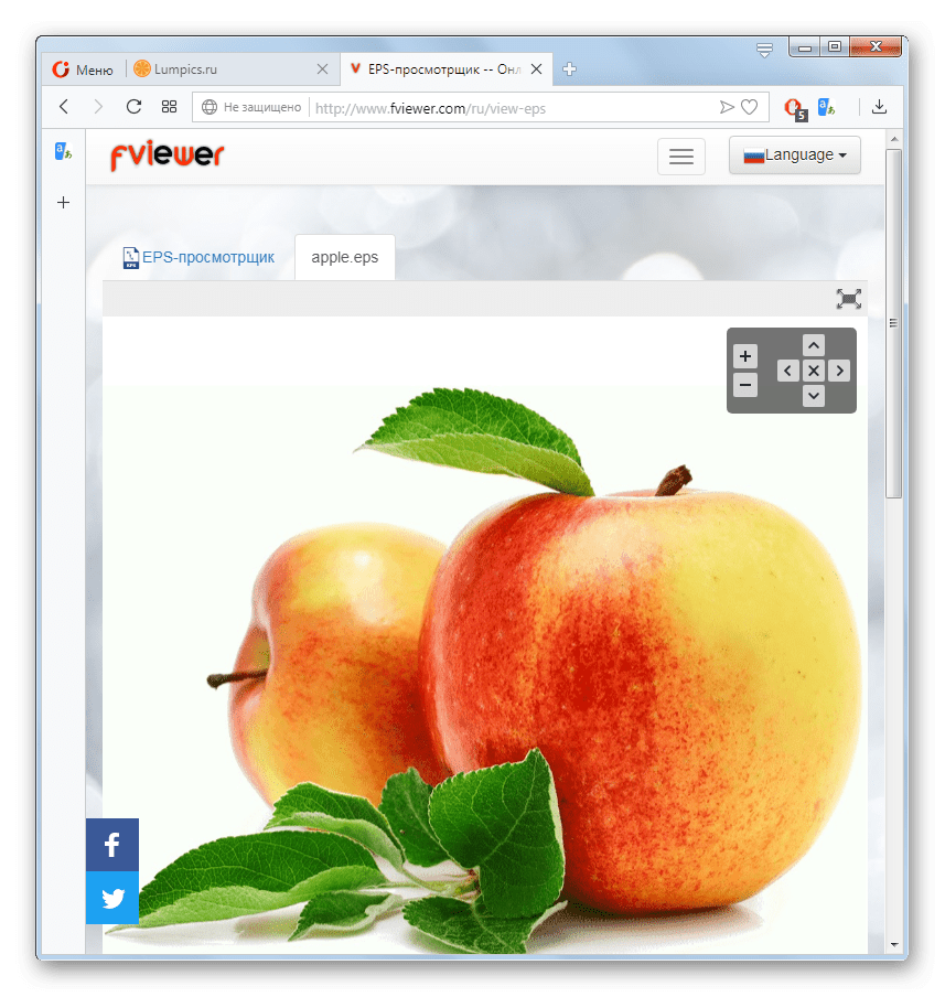 Содержимое файла ESP отобразилось на сайте Fviewer в браузере Opera