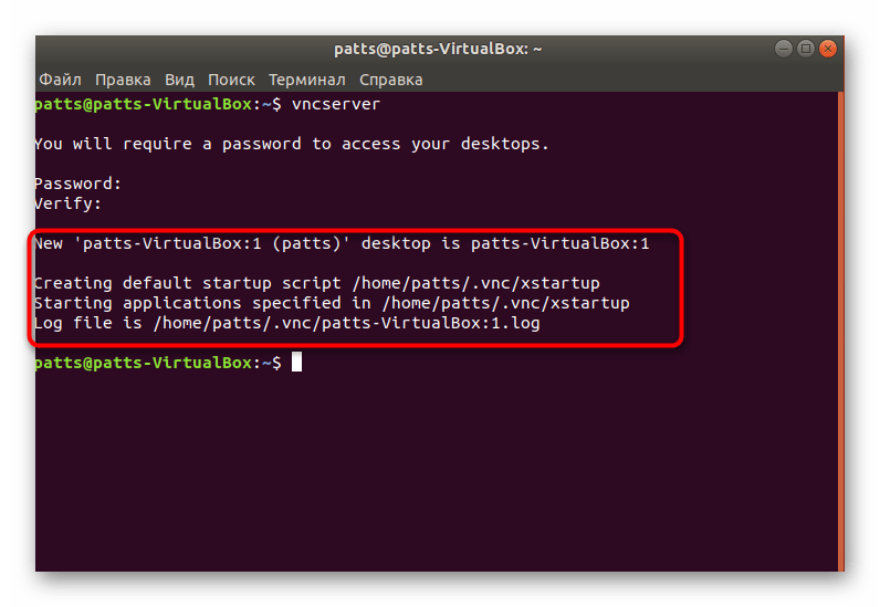 Успешный первый запуск сервера в Ubuntu