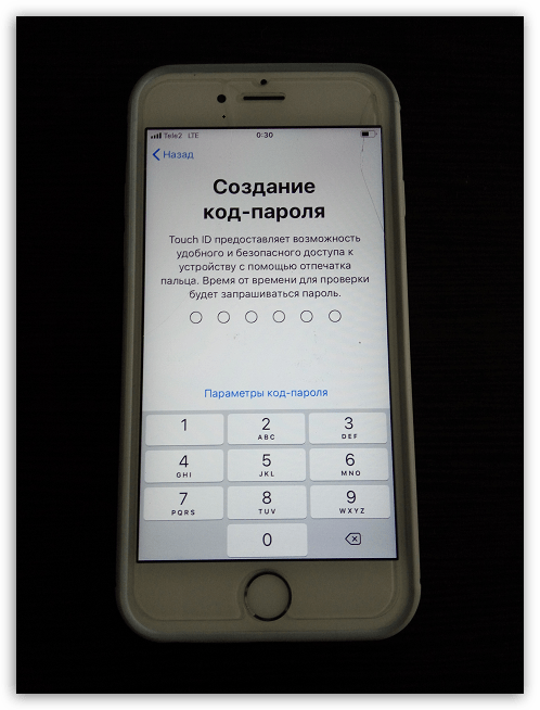 Установка кода-пароля на iPhone