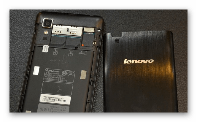 Извлечение батареи из смартфона Lenovo P780