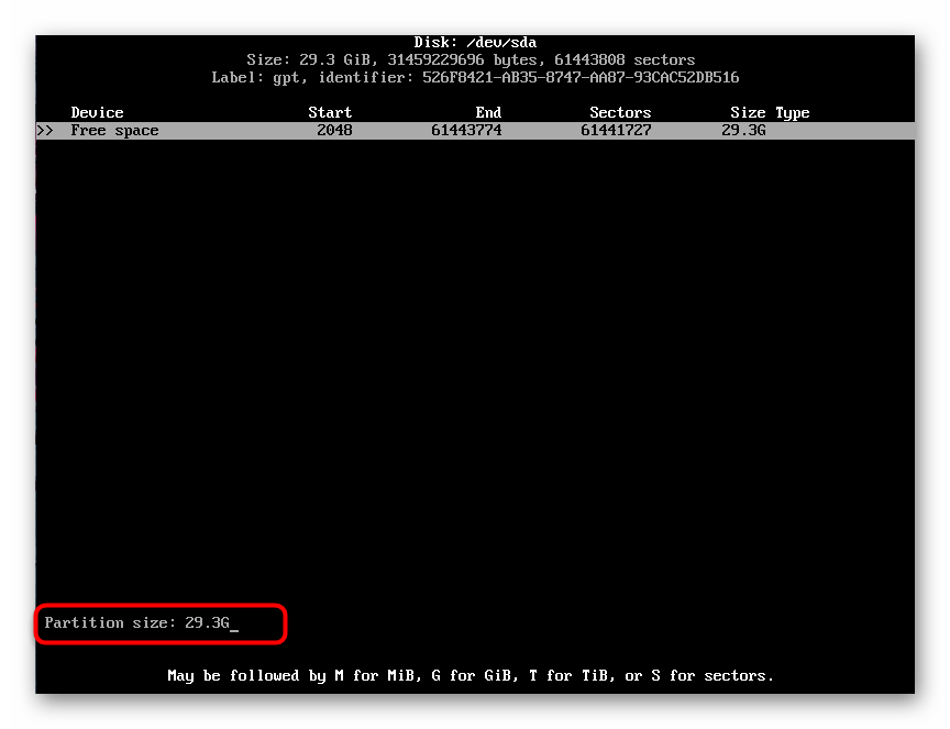 Указание определенного места для загрузчика на жестком диске для Arch Linux