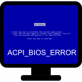 Acpi bios error при установке windows 10