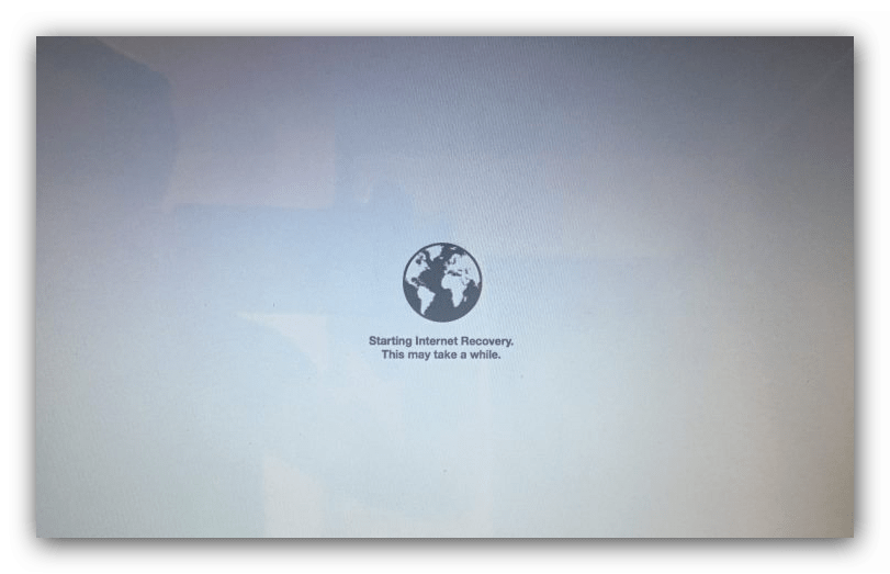 Процесс переустановки системы macOS способом через интернет