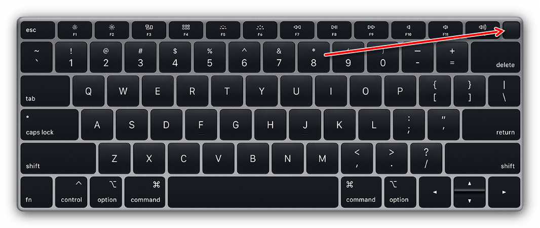 Сенсор TouchID для перезагрузки MacBook Air, выпущенного после 2016 года