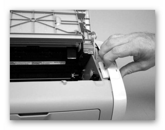 Снятие боковой крышки принтера Canon при полной его разборке