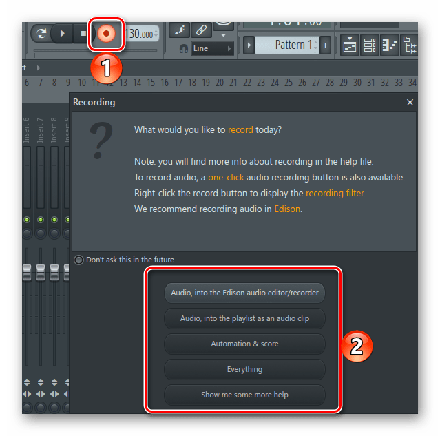 Варианты записи звука в программе FL Studio