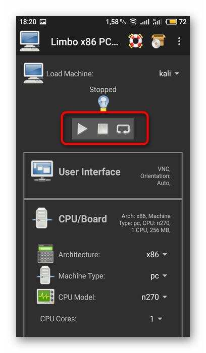 Запуск гостевой операционной системы в программе Limbo PC Emulator