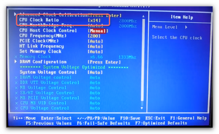 Как выставить напряжение в биосе для процессора
