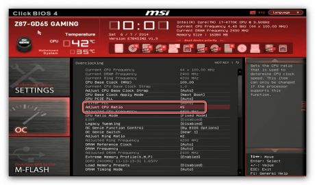 Как разогнать процессор msi