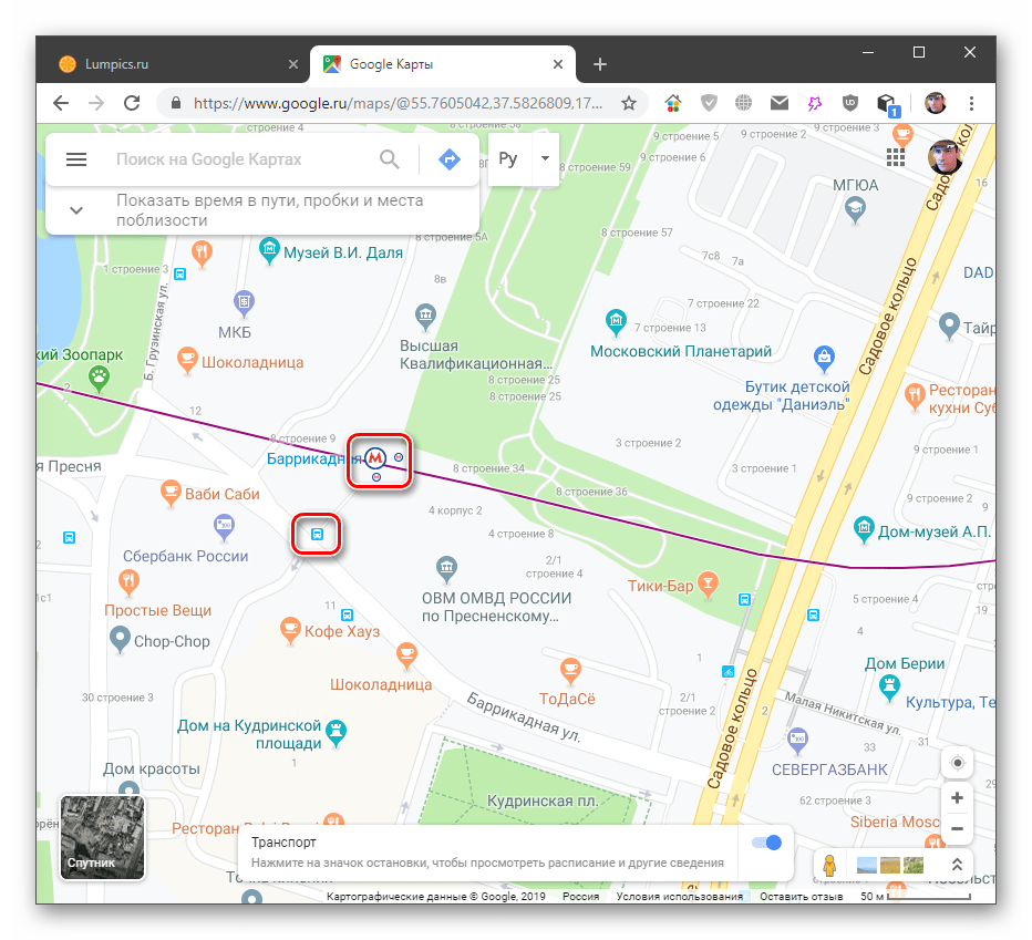 По нескольким точкам на Яндекс карте можно проложить маршрут на картах