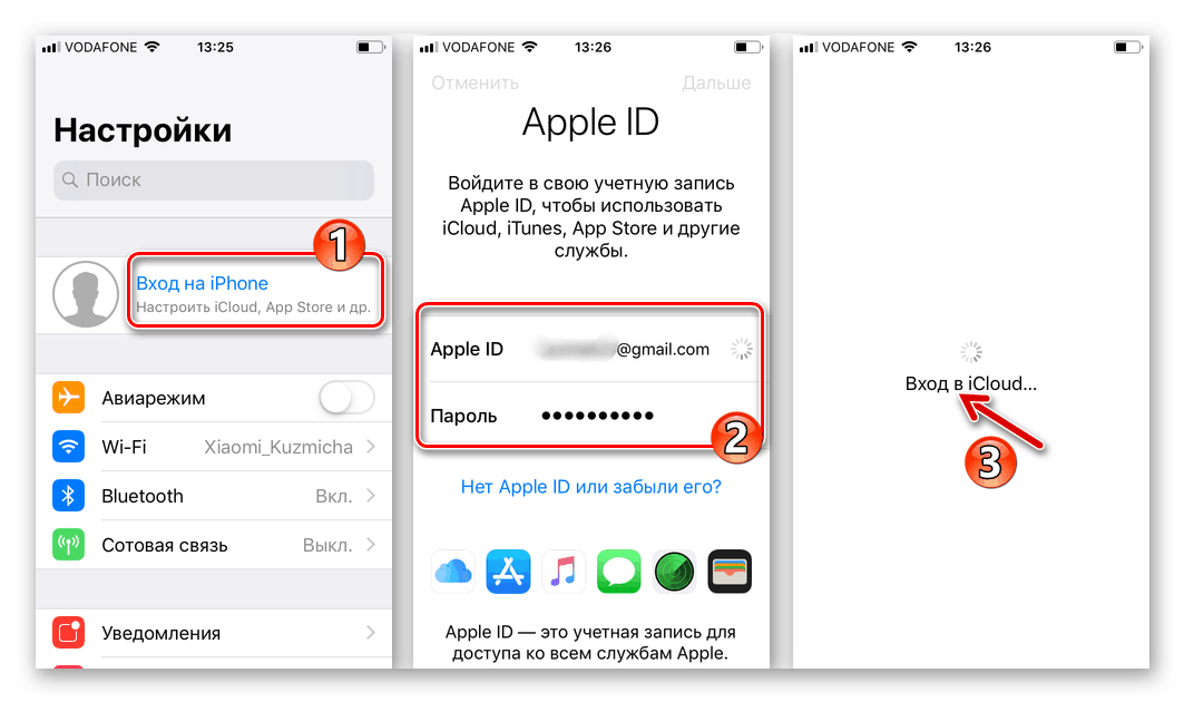 Авторизация в Apple ID для эффективного восстановления мессенджера Viber для iPhone