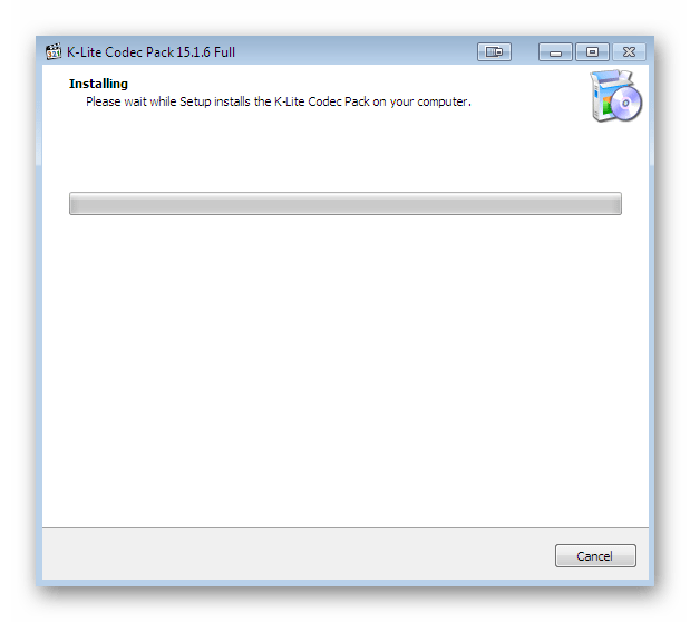 Ожидание установки кодеков для решения проблемы с libvlc.dll в Windows 7