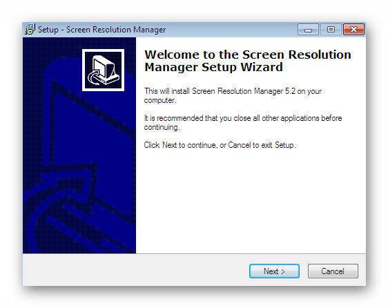 Установка программы Screen Resolution Manager на компьютер для уменьшения разрешения экрана