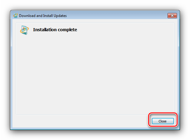 Завершить инсталляцию обновления для установки новой версии RDP на компьютер с Windows 7