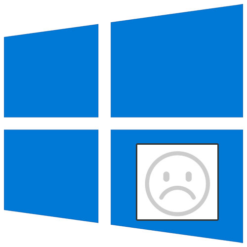 Грустный смайлик в меню Пуск на Windows 10