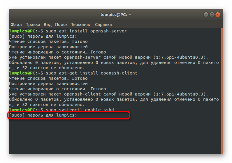 Ввод пароля при добавлении сервиса SSH в Debian для автозагрузки