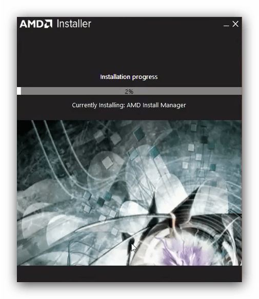 Процесс установки драйверов посредством AMD Crimson Software
