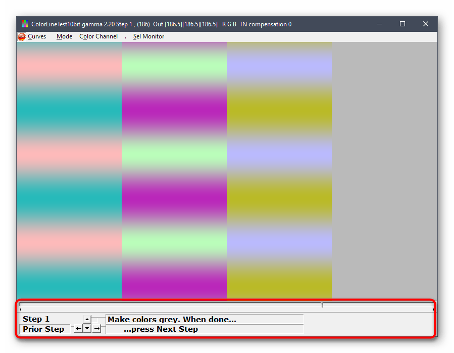 Ручная настройка отображения цветов монитора через программу CLtest в Windows 10