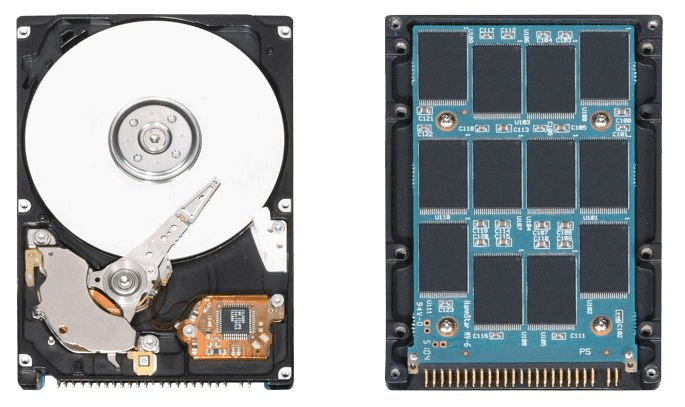 Визуальное сравнение HDD и SSD